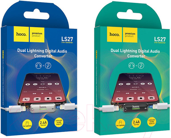 Изображение товара Адаптер Hoco LS27 Lightning (серый)