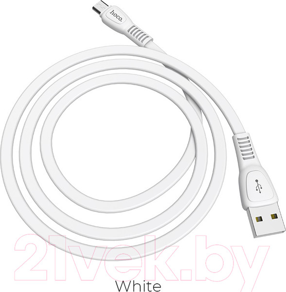 Изображение товара Кабель Hoco X40 Noah AM-MicroBM (1м, белый)