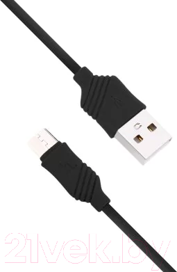 Изображение товара Кабель Hoco X6 Khaki AM-MicroBM (1м, черный)