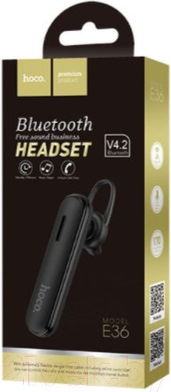 Изображение товара Односторонняя гарнитура Hoco E36 (черный)