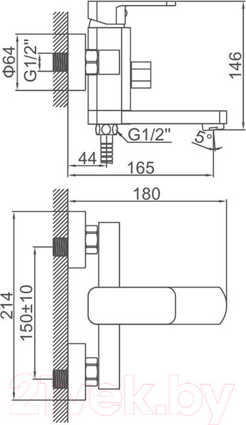Изображение товара Смеситель Ledeme L3233B