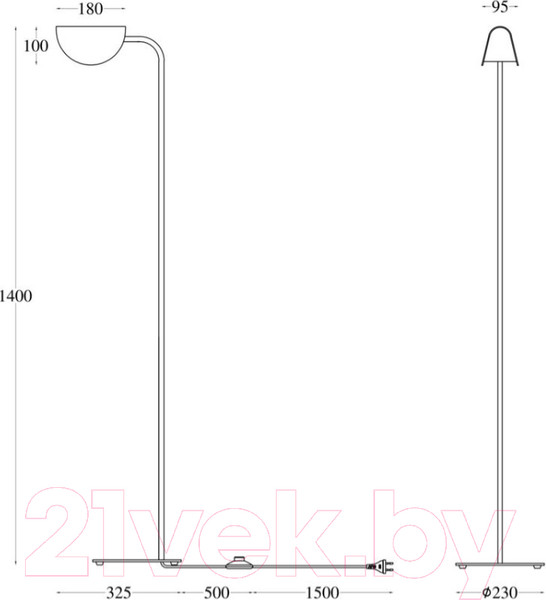 Изображение товара Торшер Maytoni Mollis MOD126FL-01B