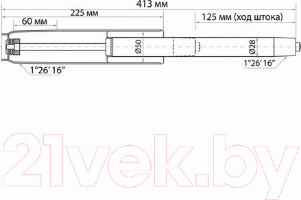 Изображение товара Газовый лифт мебельный Brabix A-140 413 d50 / 532002 (черный)