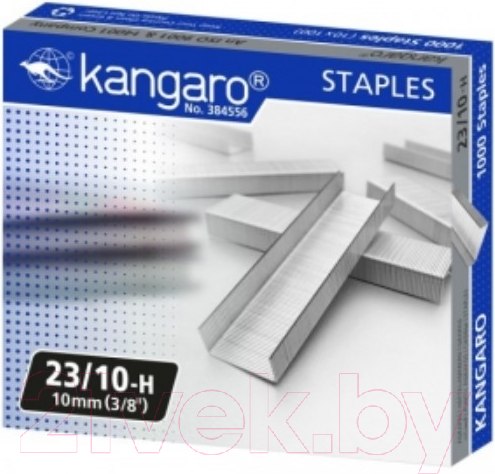 Изображение товара Скобы канцелярские Kangaro 23/10H (1000шт)