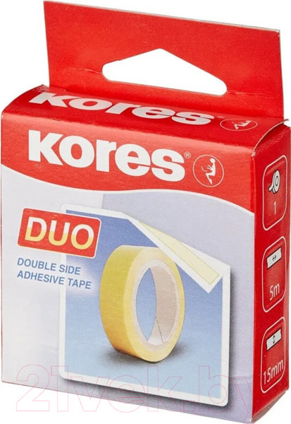 Изображение товара Скотч двухсторонний Kores 15ммx5м / 55515