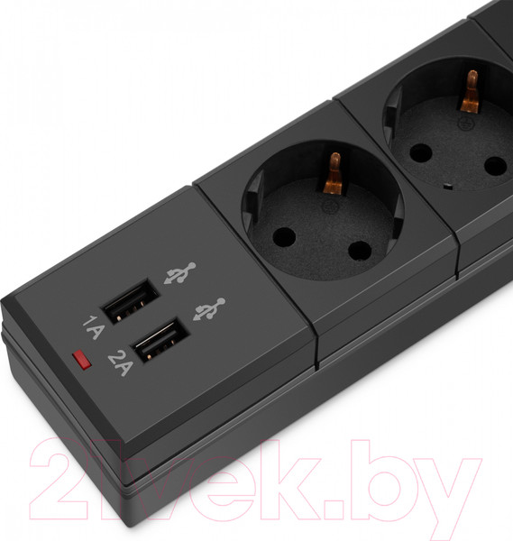 Изображение товара Сетевой фильтр Buro BU-SP5 USB 2A-B