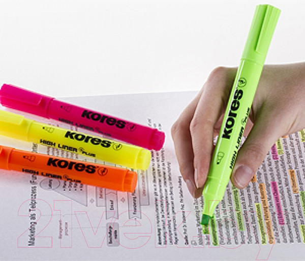 Изображение товара Текстовыделитель Kores High Liner Plus / 36031.01 (сиреневый)