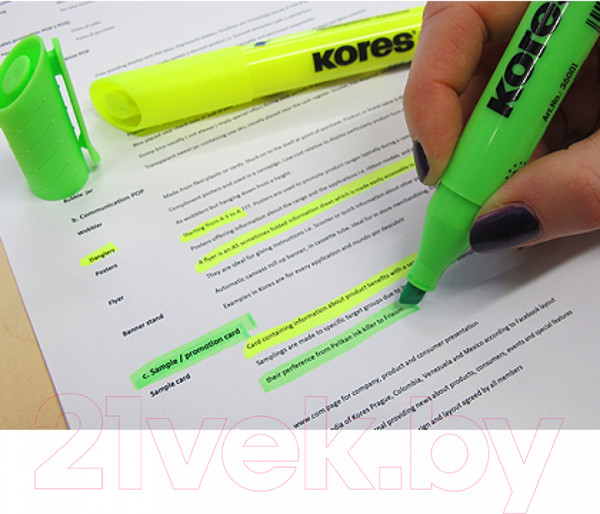 Изображение товара Текстовыделитель Kores High Liner Plus / 36031.01 (сиреневый)