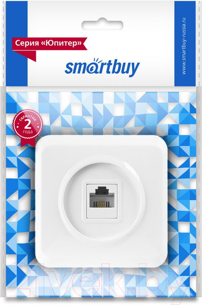 Изображение товара Розетка SmartBuy Юпитер SBE-03w-S1-PH (белый)