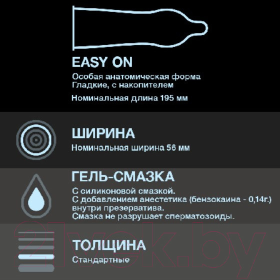 Изображение товара Презервативы Durex Infinity №12 гладкие с анестетиком