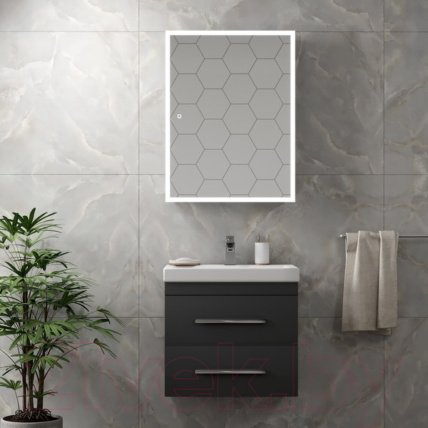 Изображение товара Шкаф с зеркалом для ванной Континент Reflex Led 60x80