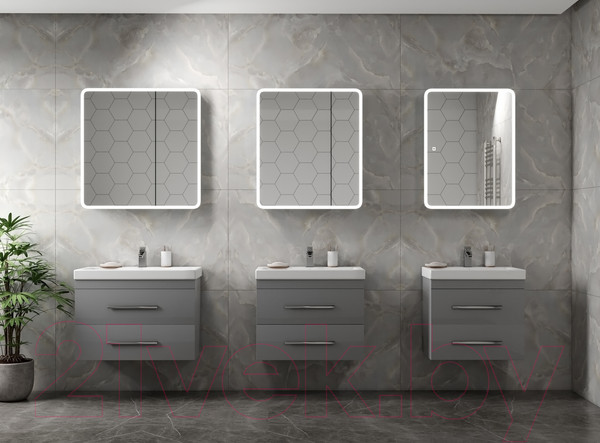 Изображение товара Шкаф с зеркалом для ванной Континент Emotion Led 70x80 (с датчиком движения)