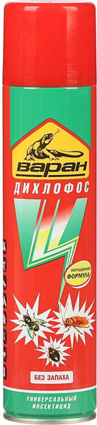 Изображение товара Аэрозоль от насекомых Варан Дихлофос А универсальный (300мл, зеленый)