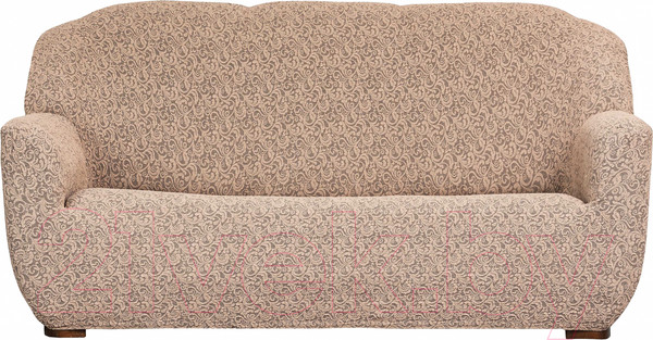 Изображение товара Чехол на 3-х местный диван Софатэкс Люкс ПО-6 Венеция без оборки / 01052 (капучино)