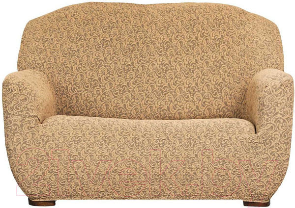 Изображение товара Чехол на 2-х местный диван Софатэкс Стандарт ПО-9 Венеция без оборки (кофе с молоком)