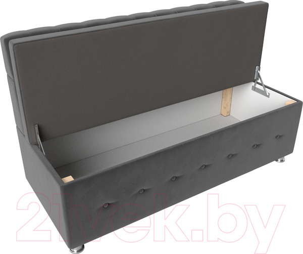 Изображение товара Скамья кухонная мягкая Лига Диванов Вента 284 / 108765 (велюр, серый)