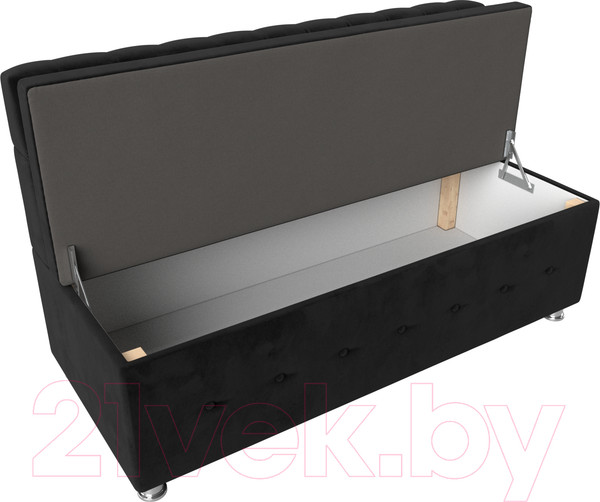 Изображение товара Скамья кухонная мягкая Лига Диванов Вента 284 / 108767 (велюр, черный)