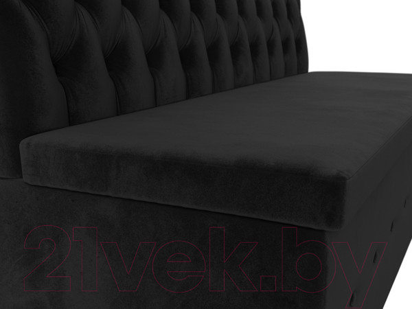 Изображение товара Скамья кухонная мягкая Лига Диванов Вента 284 / 108767 (велюр, черный)