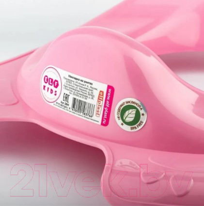 Изображение товара Детская накладка на унитаз Эльфпласт EP384 (розовый)