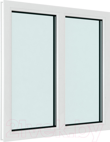 Изображение товара Окно ПВХ Rehau Двухстворчатое глухое 2 стекла (1400x1400x60)