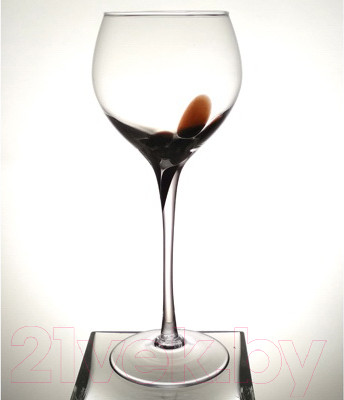 Изображение товара Набор бокалов Неман Цветная крошка / 37400 (6шт, черный/белый)