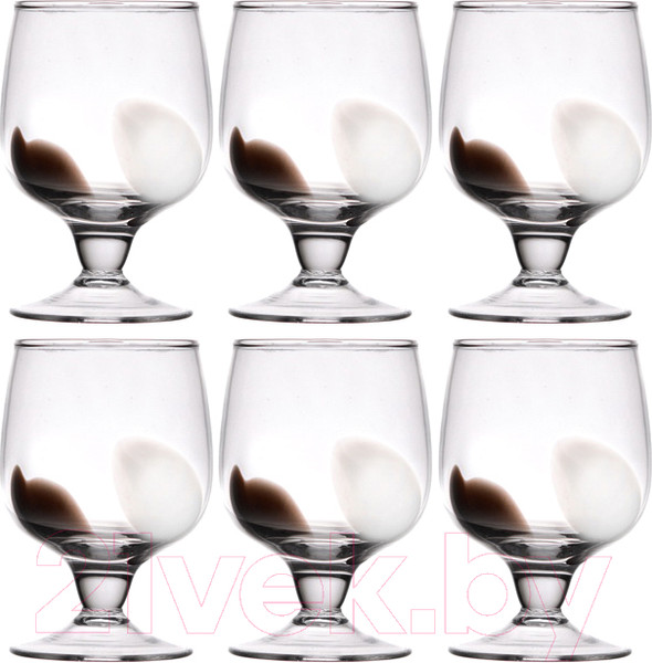 Изображение товара Набор рюмок Неман Цветная крошка / 37510 (6шт, черный/белый)