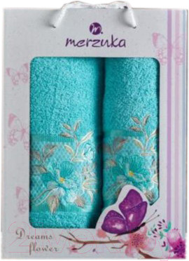 Изображение товара Набор полотенец Merzuka 50x90/70x140 / 10678 (бирюзовый)