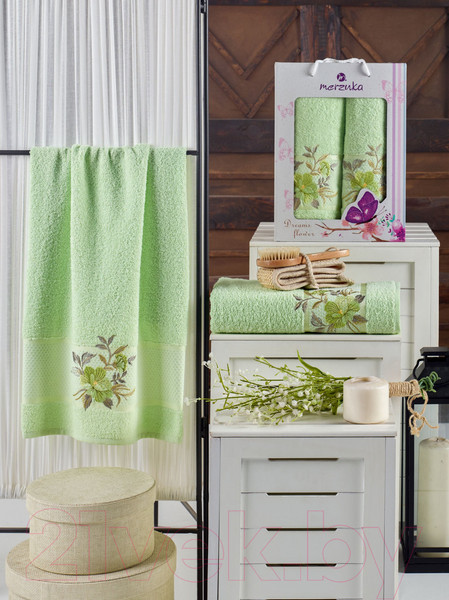 Изображение товара Набор полотенец Merzuka 50x90/70x140 / 10678 (фисташковый)