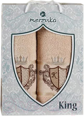 Изображение товара Набор полотенец Merzuka 50x90/70x140 / 10544 (бежевый)