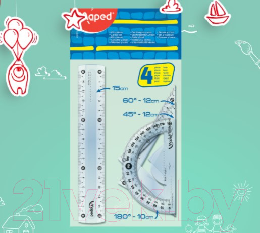 Изображение товара Набор для черчения Maped Кристалл / 242815