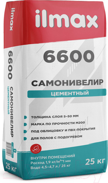 Изображение товара Самонивелирующаяся смесь ilmax 5-50мм 6600 (25кг)