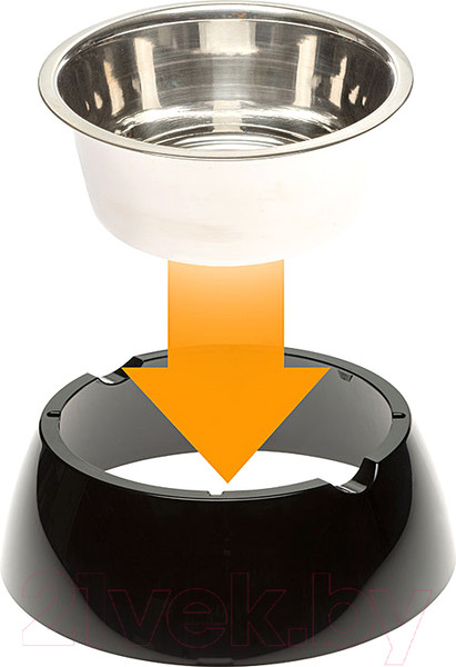 Изображение товара Миска для животных Ferplast Jolie SM / 70982017 (0.5л, черный)