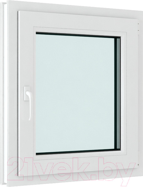 Изображение товара Окно ПВХ Brusbox Roto NX Одностворчатое Поворотно-откидное правое 2 стекла (850x850x60)