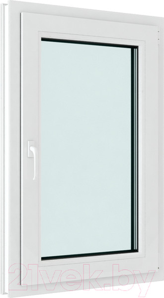 Изображение товара Окно ПВХ Brusbox Roto NX Одностворчатое Поворотно-откидное правое 2 стекла (1450x1000x60)