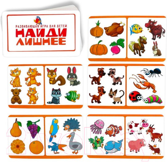 Изображение товара Развивающие карточки Лас Играс Найди лишнее / 3841200