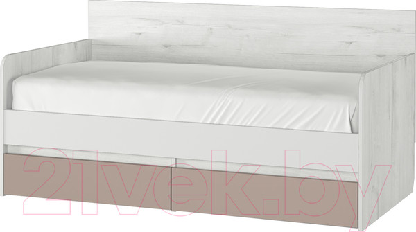 Изображение товара Кровать-тахта детская Аквилон Зефир №800.4 (дуб эльза/мокко)