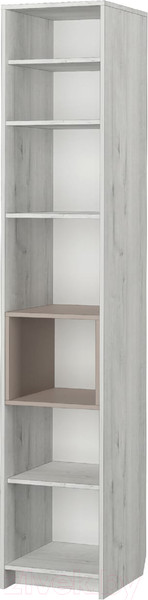 Изображение товара Стеллаж Аквилон Зефир №5.2 400 (дуб эльза/мокко)