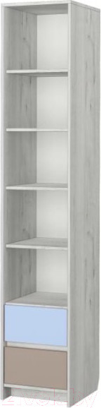 Изображение товара Шкаф-пенал Аквилон Зефир №5.3 400 (дуб эльза/голубой)