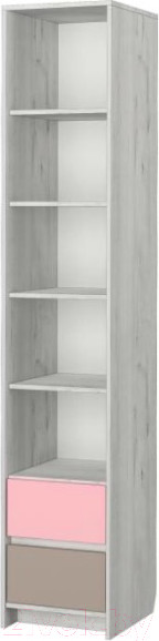Изображение товара Шкаф-пенал Аквилон Зефир №5.3 400 (дуб эльза/розовый)