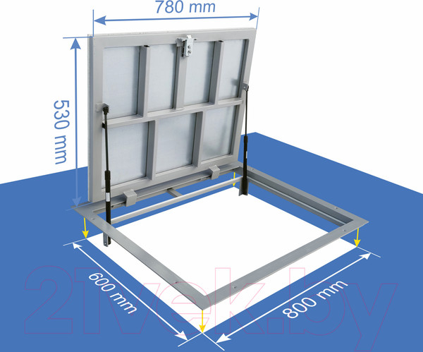 Изображение товара Люк напольный Lukoff Гарант Люкс 60x80 П