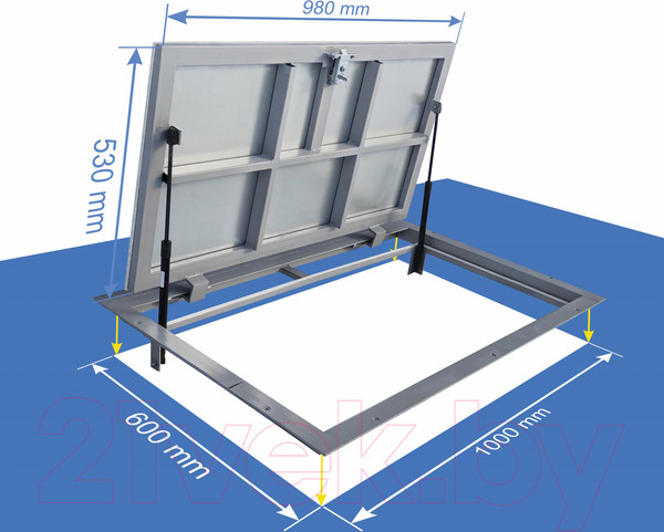 Изображение товара Люк напольный Lukoff Гарант Люкс 60x100 П