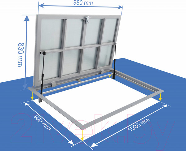 Изображение товара Люк напольный Lukoff Гарант Люкс 90x100 П