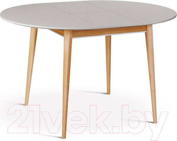 Изображение товара Обеденный стол ТехКомПро Арека КС950 / 121725 (бук/шале/подстолье тон 2/ножка 8)