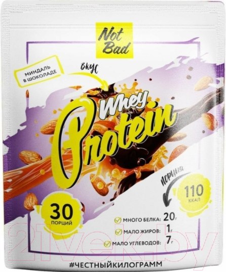 Изображение товара Протеин NotBad Whey Protein (1000г, миндаль в шоколаде)