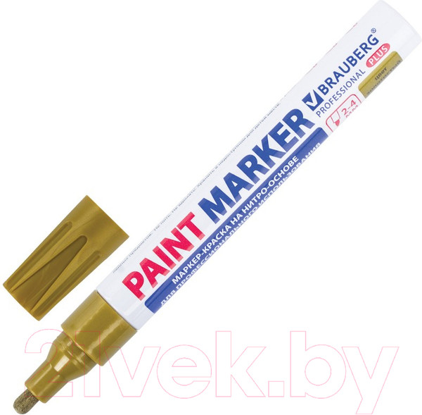 Изображение товара Маркер перманентный Brauberg Professional Plus / 151449 (золото)