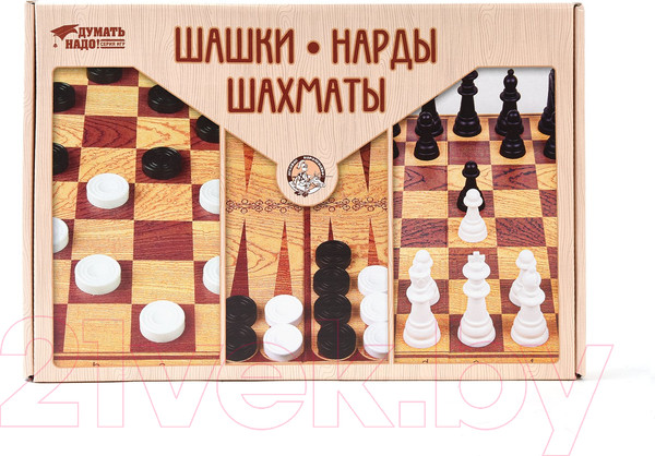 Изображение товара Набор настольных игр Десятое королевство Шашки, нарды, шахматы / 03872