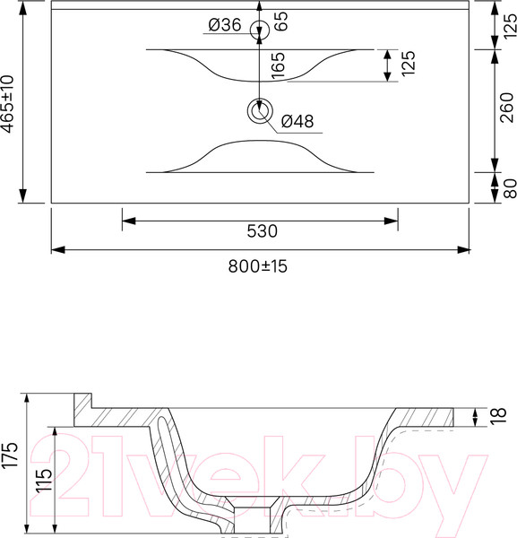 Изображение товара Умывальник IDDIS 0138000i28