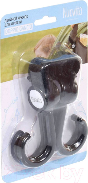 Изображение товара Крючок для коляски Nuovita Doppio Gancio (черный)