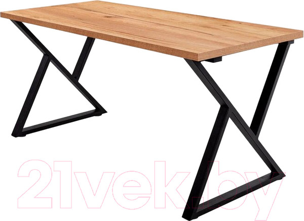 Изображение товара Обеденный стол Millwood Дели Л 120x70x75 (дуб золотой Craft/металл черный)