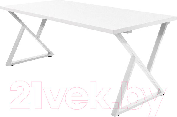 Изображение товара Обеденный стол Millwood Дели Л 130x80x75 (белый/металл белый)